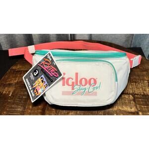 Vintage Igloo Retro Collection Stay Cool 90’s Teal /Pink Cooler Fanny Pack NWT